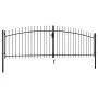 Double gate for fence with spear tips 400x150 cm by , garden gates - Ref: Foro24-144360, Price: 215,91 €, Discount: %