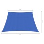 Toldo de vela HDPE azul 160 g/m² 3/4x2 m de vidaXL, Sombrillas - Ref: Foro24-311543, Precio: 20,79 €, Descuento: %