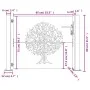 Corten steel garden gate with tree design 105x80 cm by , garden gates - Ref: Foro24-153214, Price: 138,04 €, Discount: %