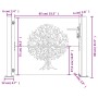 Puerta de jardín acero corten diseño árbol 105x80 cm de , Puertas de jardín - Ref: Foro24-153214, Precio: 145,73 €, Descuento: %