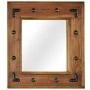 Solid acacia wood mirror 50x50 cm by , Mirrors - Ref: Foro24-246307, Price: 57,91 €, Discount: %