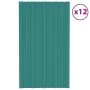 Galvanized green steel roof panel, 12 units, 80x45 cm. by , Ceiling - Ref: Foro24-317199, Price: 55,12 €, Discount: %