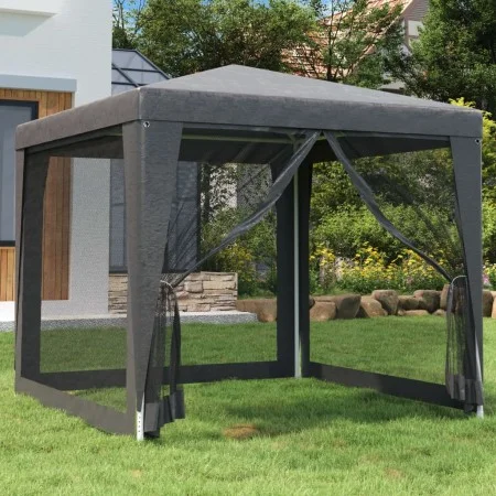 Carpa para fiestas 4 paredes malla HDPE gris antracita 2,5x2,5m de , Carpas y cenadores - Ref: Foro24-319224, Precio: 78,80 €...