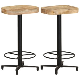 Taburetes de cocina 2 unidades madera maciza de mango 66 cm de , Taburetes de cocina - Ref: Foro24-321965, Precio: 117,48 €, ...