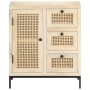 Aparador de madera maciza mango y caña natural 60x35x70 cm de , Aparadores - Ref: Foro24-323508, Precio: 152,71 €, Descuento: %