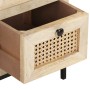 Aparador de madera maciza mango y caña natural 60x35x70 cm de , Aparadores - Ref: Foro24-323508, Precio: 152,71 €, Descuento: %