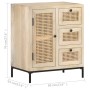 Aparador de madera maciza mango y caña natural 60x35x70 cm de , Aparadores - Ref: Foro24-323508, Precio: 152,71 €, Descuento: %