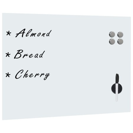 Pizarra magnética de pared blanca vidrio 80x60 cm de , Pizarras blancas - Ref: Foro24-30112, Precio: 67,20 €, Descuento: %