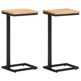 Mesitas auxiliares 2 uds madera mango maciza 31,5x24,5x64,5 cm de , Mesas auxiliares - Ref: Foro24-321971, Precio: 110,57 €, ...