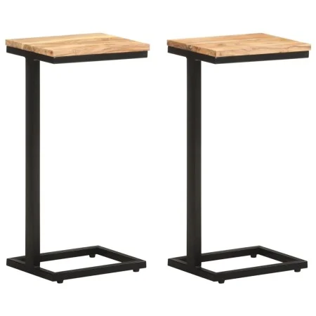 Mesitas auxiliares 2 uds madera mango maciza 31,5x24,5x64,5 cm de , Mesas auxiliares - Ref: Foro24-321971, Precio: 110,57 €, ...