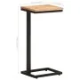 Set of 2 solid mango wood side tables, 31.5x24.5x64.5 cm each by , Side tables - Ref: Foro24-321971, Price: 110,57 €, Discoun...