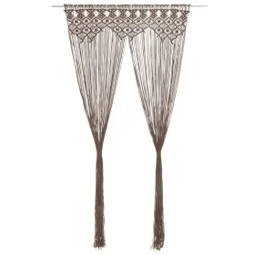 Graue Taupe-Makramee-Baumwollvorhang 140x240 cm von , Vorhänge und Gardinen - Ref: Foro24-323983, Preis: 48,63 €, Rabatt: %