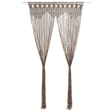 Graue Taupe-Makramee-Baumwollvorhang 140x240 cm von , Vorhänge und Gardinen - Ref: Foro24-323983, Preis: 48,63 €, Rabatt: %