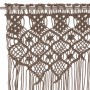 Cortina de macramé algodón gris taupé 140x240 cm de , Cortinas y visillos - Ref: Foro24-323983, Precio: 57,41 €, Descuento: %