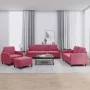 Set of 4 piece sofas red red velvet by , Sofas - Ref: Foro24-3201948, Price: 694,10 €, Discount: %
