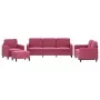 Juego de sofás 4 piezas terciopelo rojo tinto de , Sofás - Ref: Foro24-3201948, Precio: 694,10 €, Descuento: %