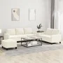 Juego de sofás con cojines 3 piezas terciopelo crema de , Sofás - Ref: Foro24-3201534, Precio: 585,70 €, Descuento: %