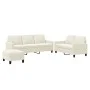Juego de sofás con cojines 3 piezas terciopelo crema de , Sofás - Ref: Foro24-3201534, Precio: 585,70 €, Descuento: %
