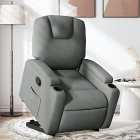 Sillón reclinable elevable de tela gris oscuro de , Sillones - Ref: Foro24-3204369, Precio: 292,32 €, Descuento: %