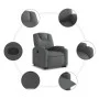 Dunkelgraues Stoff-Sessel mit verstellbarer Rückenlehne und Aufstehhilfe. von , Sessel - Ref: Foro24-3204369, Preis: 292,32 €...