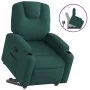 Sillón reclinable elevable tela verde oscuro de , Sillones - Ref: Foro24-3204374, Precio: 294,48 €, Descuento: %