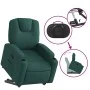 Sillón reclinable elevable tela verde oscuro de , Sillones - Ref: Foro24-3204374, Precio: 294,48 €, Descuento: %