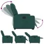 Sillón reclinable elevable tela verde oscuro de , Sillones - Ref: Foro24-3204374, Precio: 294,48 €, Descuento: %