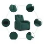 Sillón reclinable elevable tela verde oscuro de , Sillones - Ref: Foro24-3204374, Precio: 294,48 €, Descuento: %