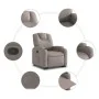 Reclining and elevating armchair in gray taupe fabric by , Armchairs - Ref: Foro24-3204376, Price: 280,55 €, Discount: %