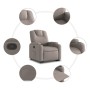 Sillón reclinable elevable tela gris taupe de , Sillones - Ref: Foro24-3204376, Precio: 262,06 €, Descuento: %