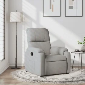 Sillón reclinable tela de microfibra gris claro de , Sillones - Ref: Foro24-373450, Precio: 210,47 €, Descuento: %