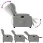 Sillón reclinable tela de microfibra gris claro de , Sillones - Ref: Foro24-373450, Precio: 210,47 €, Descuento: %