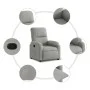 Sillón reclinable tela de microfibra gris claro de , Sillones - Ref: Foro24-373450, Precio: 210,47 €, Descuento: %