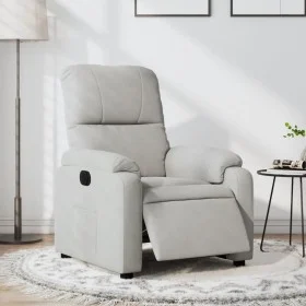 Sillón reclinable eléctrico tela de microfibra gris claro de , Sillones - Ref: Foro24-3204916, Precio: 267,58 €, Descuento: %