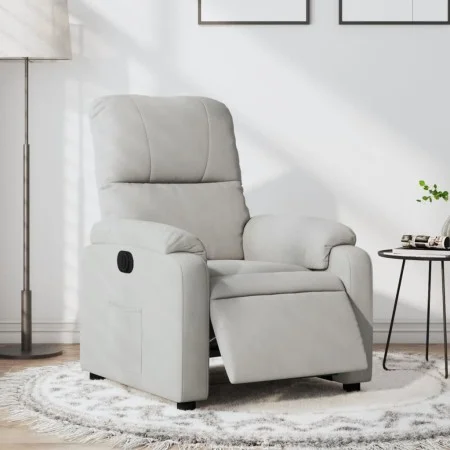 Sillón reclinable eléctrico tela de microfibra gris claro de , Sillones - Ref: Foro24-3204916, Precio: 267,58 €, Descuento: %