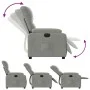 Sillón reclinable eléctrico tela de microfibra gris claro de , Sillones - Ref: Foro24-3204916, Precio: 267,58 €, Descuento: %