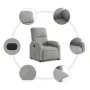Sillón reclinable eléctrico tela de microfibra gris claro de , Sillones - Ref: Foro24-3204916, Precio: 267,58 €, Descuento: %