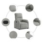 Sillón reclinable eléctrico tela de microfibra gris claro de , Sillones - Ref: Foro24-3204916, Precio: 258,14 €, Descuento: %