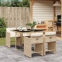 Set comedor de jardín 5 pzas con cojines ratán sintético beige de , Conjuntos de jardín - Ref: Foro24-3211078, Precio: 270,33...