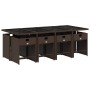 Set comedor para jardín 9 pzas y cojines ratán sintético marrón de , Conjuntos de jardín - Ref: Foro24-3211101, Precio: 524,7...