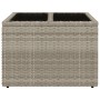Mesa jardín superficie vidrio ratán PE gris claro 55x55x37 cm de , Mesas de jardín - Ref: Foro24-366182, Precio: 59,30 €, Des...
