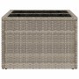 Mesa jardín superficie vidrio ratán PE gris claro 55x55x37 cm de , Mesas de jardín - Ref: Foro24-366182, Precio: 59,30 €, Des...