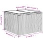 Mesa jardín superficie vidrio ratán PE gris claro 55x55x37 cm de , Mesas de jardín - Ref: Foro24-366182, Precio: 59,30 €, Des...