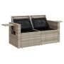Sofá de jardín con cojines 2 plazas ratán sintético gris claro de , Sofás de exterior - Ref: Foro24-366196, Precio: 161,62 €,...