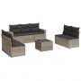 Set de sofás de jardín 8 pzas y cojines ratán sintético gris de , Conjuntos de jardín - Ref: Foro24-3218832, Precio: 491,24 €...
