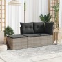Set de sofá de jardín 3 pzas y cojines ratán sintético gris de , Conjuntos de jardín - Ref: Foro24-3249311, Precio: 191,95 €,...