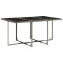 Set de comedor de jardín 11 pzas y cojines ratán sintético gris de , Conjuntos de jardín - Ref: Foro24-3211148, Precio: 498,9...