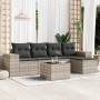 Set de sofás de jardín 6 pzas y cojines ratán sintético gris de , Conjuntos de jardín - Ref: Foro24-3254839, Precio: 386,87 €...