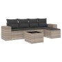 Set de sofás de jardín 6 pzas y cojines ratán sintético gris de , Conjuntos de jardín - Ref: Foro24-3254839, Precio: 386,87 €...