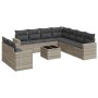 Set sofás jardín 10 pzas con cojines ratán sintético gris claro de , Conjuntos de jardín - Ref: Foro24-3219152, Precio: 691,3...
